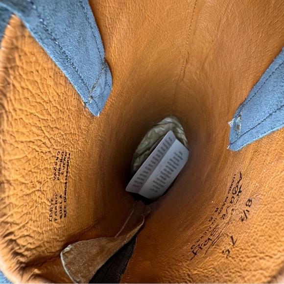 Agave Sky Suede Floral Embroidered Western Cowboy Boots - Picture 11 of 14